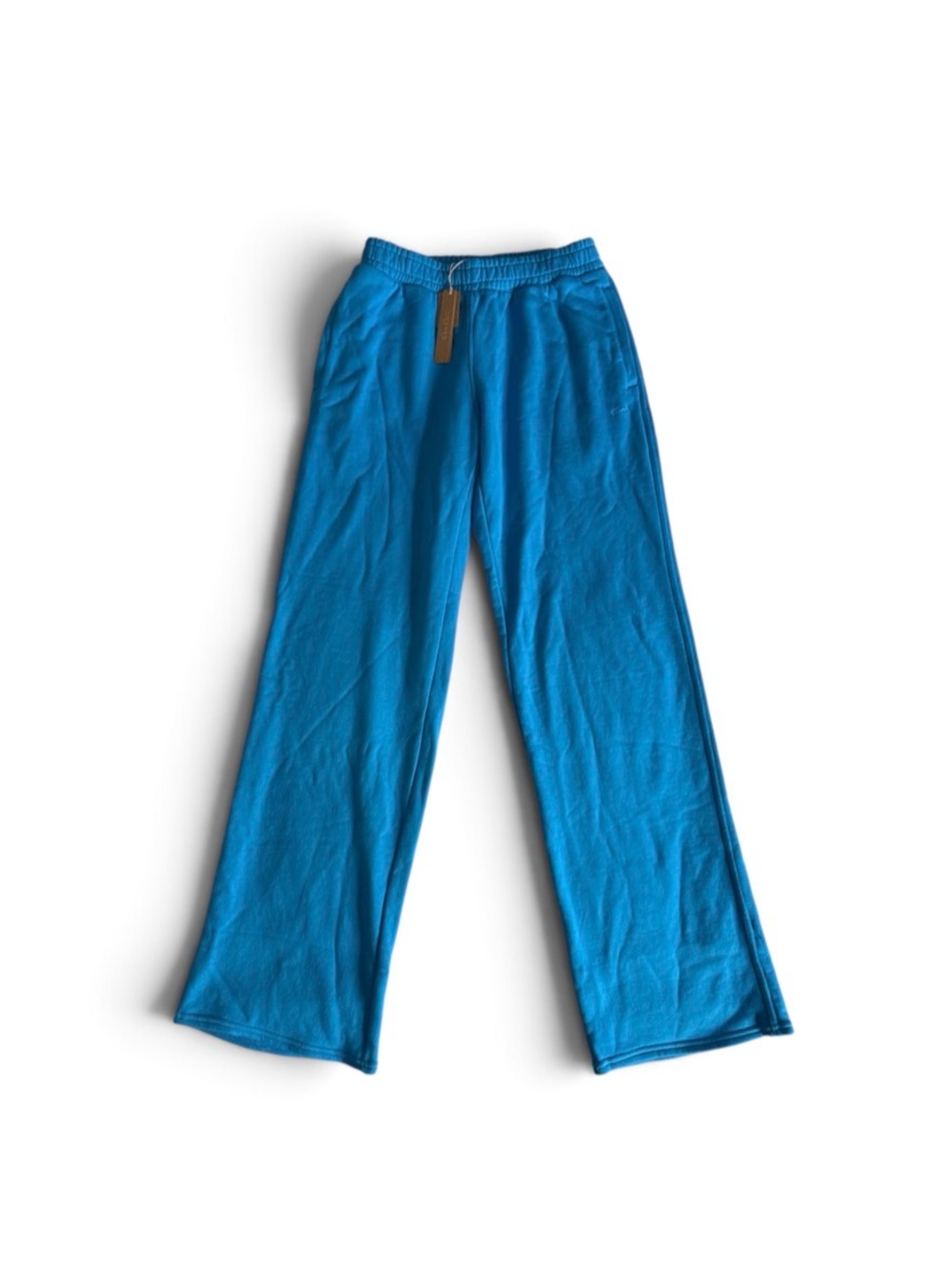 SKIMS NWT French Terry Pant Women’s XS Cerulean Blue Straight Leg Pockets Cozy